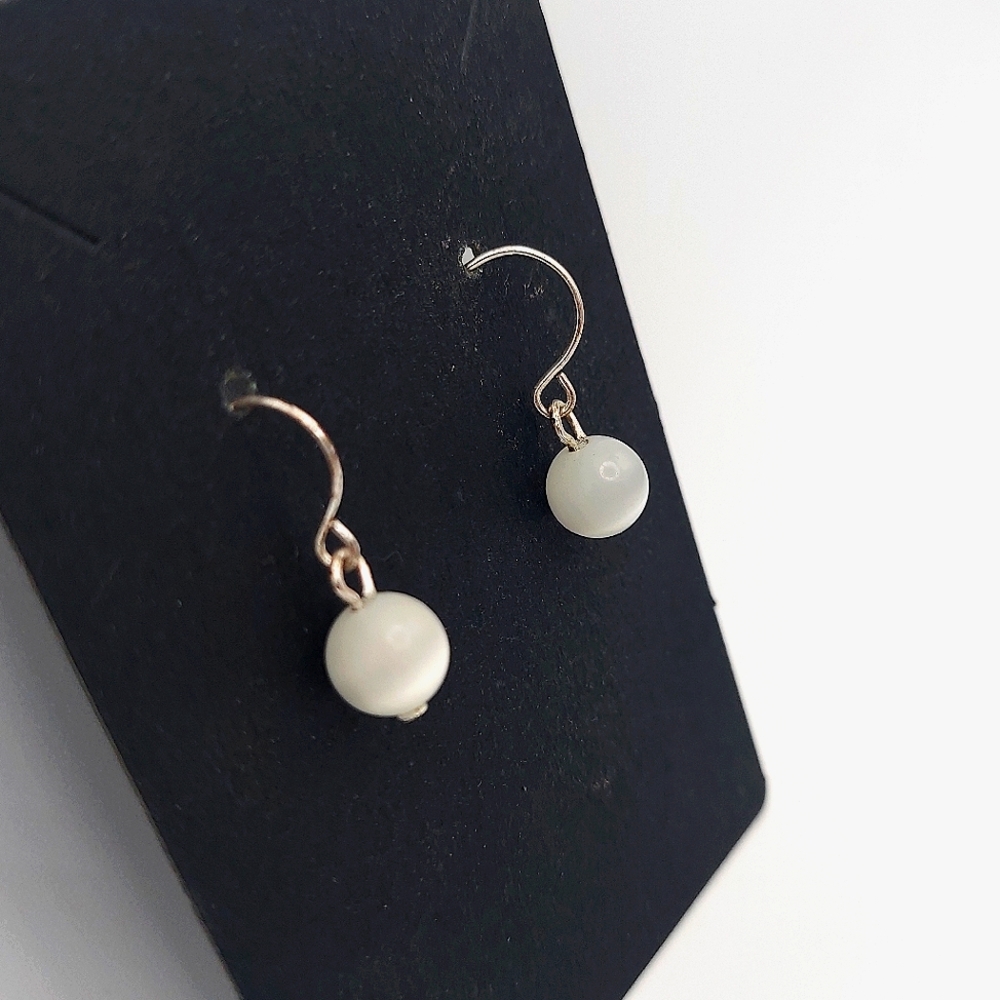 Moonstone ball earrings